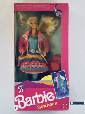 Barbie Suncharm 1989 #9932 has never been removed from the box.